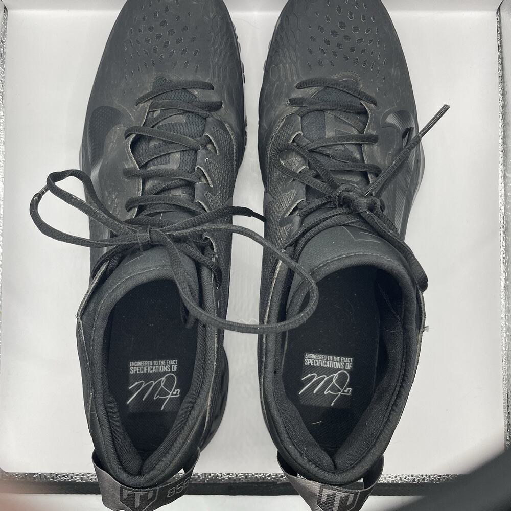 Men’s Size 15 Nike Force Zoom Trout 5 Turf Black Thunder Grey AH3374-002 Rare - Picture 6 of 9